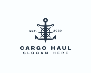 Marine Anchor Wheel  logo design