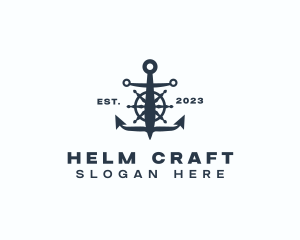 Helm - Marine Anchor Wheel logo design