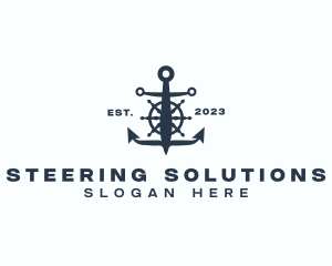 Marine Anchor Wheel  logo design