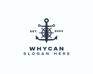 Vessel - Marine Anchor Wheel logo design