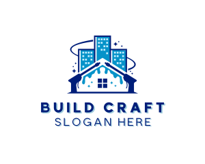 Home Building Washer Cleaning logo design