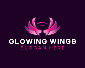 Cherub Angel Wings  logo design