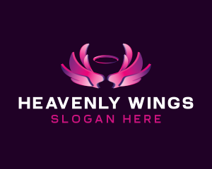 Angel - Cherub Angel Wings logo design