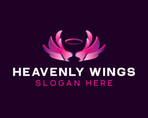 Cherub Angel Wings  logo design