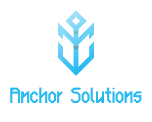 Modern Blue Anchor  logo design