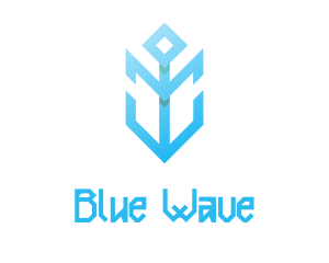 Modern Blue Anchor  logo design