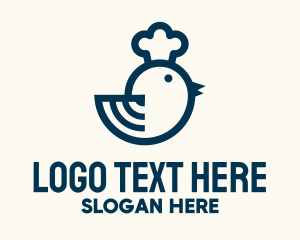 Fast Food - Blue Chicken Chef Restaurant logo design