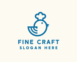 Blue Chicken Chef Restaurant logo design