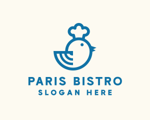 Blue Chicken Chef Restaurant logo design