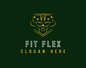 Army Fitness Muscle logo design