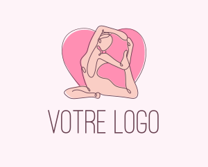 Aerobic - Yoga Fitness Pose logo design