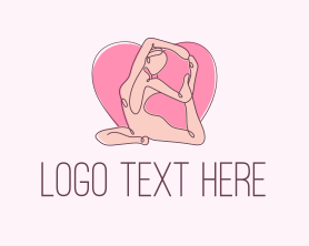 Fitness - Yoga Fitness Pose logo design