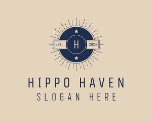 Hipster Lifestyle Circle Badge  logo design