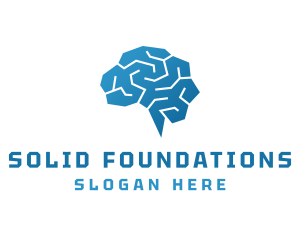 Blue Mental Brain Logo