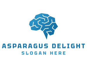 Blue Mental Brain logo design