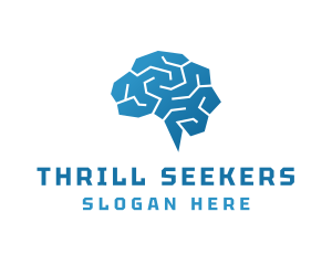 Blue Mental Brain logo design