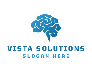 Blue Mental Brain logo design