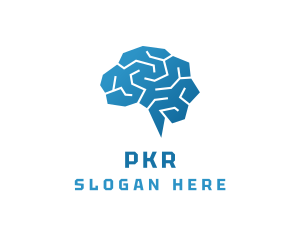 Blue Mental Brain logo design