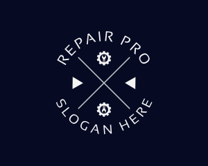 Wrench Machine Repair logo design