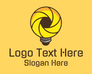 Shutter Lens Lightbulb Logo