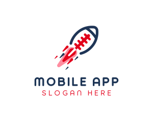 Rugby - Football Sports Rocket logo design
