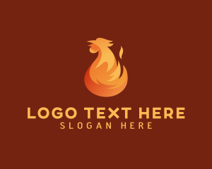 Poultry - Fire Grill Chicken logo design