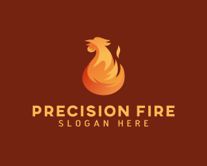 Fire Grill Chicken logo design