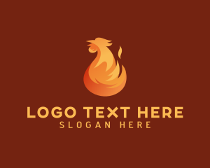 Spicy - Fire Grill Chicken logo design