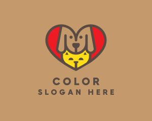 Dog Cat Heart Logo