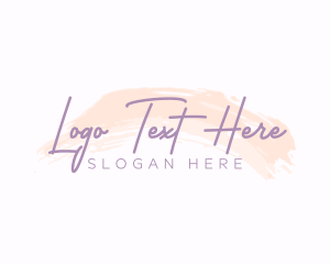 Clothing Line - Brush Stroke Handwritten Wordmark logo design