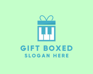 Piano Gift Box logo design