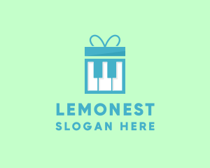 Musical - Piano Gift Box logo design