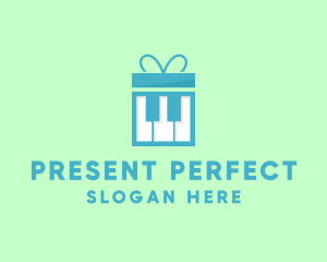 Gift - Piano Gift Box logo design