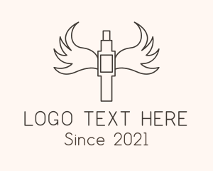 E Cigarette - Vape Pod Wings logo design