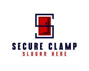 Security Door Letter S logo design