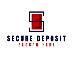 Security Door Letter S logo design