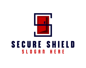 Security Door Letter S logo design