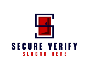 Security Door Letter S logo design