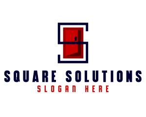 Security Door Letter S logo design