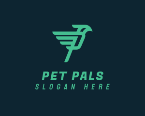 Wild Parrot Letter P logo design