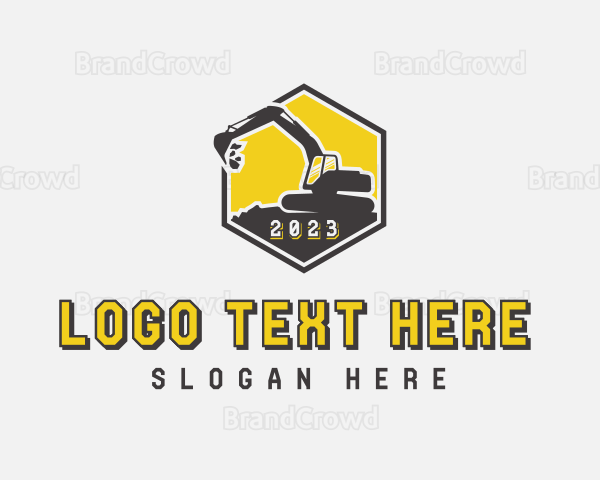 Heavy Equipment Excavator Logo