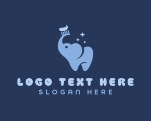 Oral Hygiene - Elephant Toothbrush Dentistry logo design