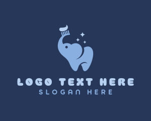 Dental - Elephant Toothbrush Dentistry logo design