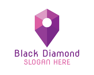 Diamond Location Pin logo design