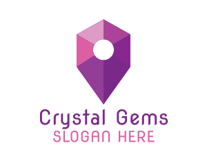 Diamond Location Pin logo design