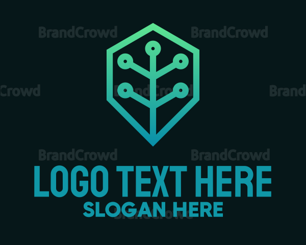 Gradient Branch Shield Logo