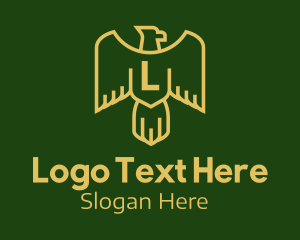Eagle - Gold Eagle Letter logo design