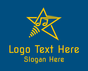 Music Note Star Logo
