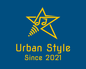 Superstar - Music Note Star logo design