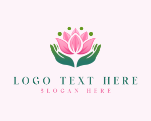 Massage - Lotus Spa Therapy logo design